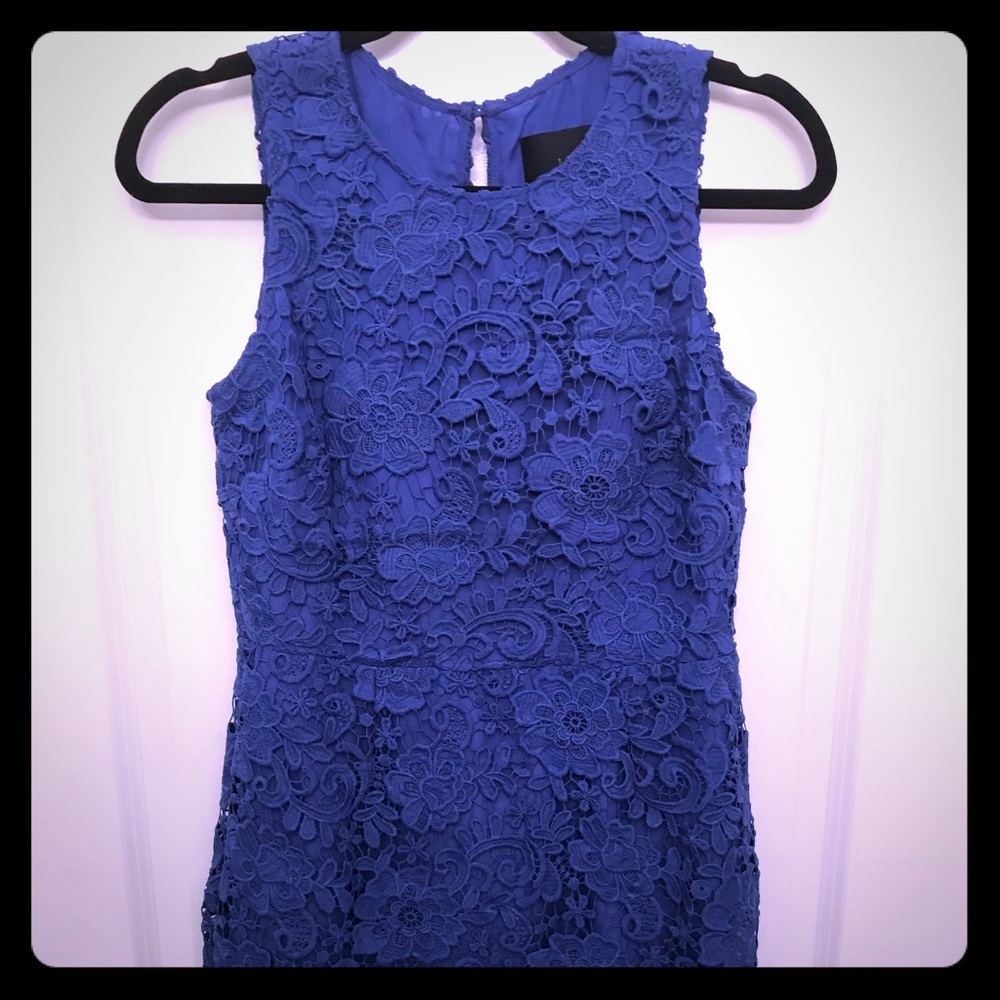 J. Crew blue lace dress